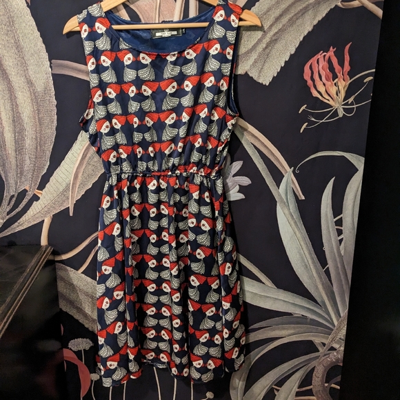 Satin Patterned Dress - Picture 1 of 2